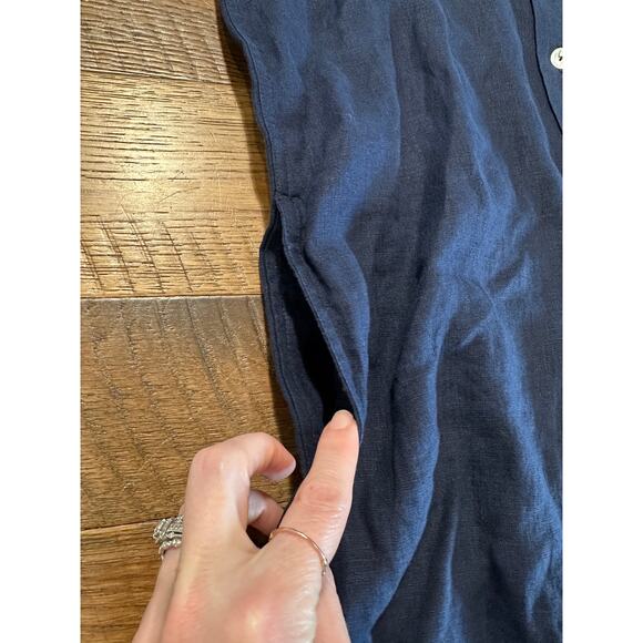 J.Crew Navy Button Down Captain Shirt Dress - Picture 6 of 7